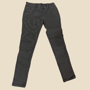 Chocolate USA Black with White Small Polka Dot Skinny Stretch Pants Size Large
